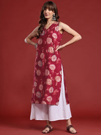 Anouk Floral Printed Straight Kurta