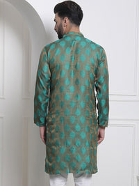 SOJANYA mandarin Kolar Motif Etnik Benang Kerja Kurta