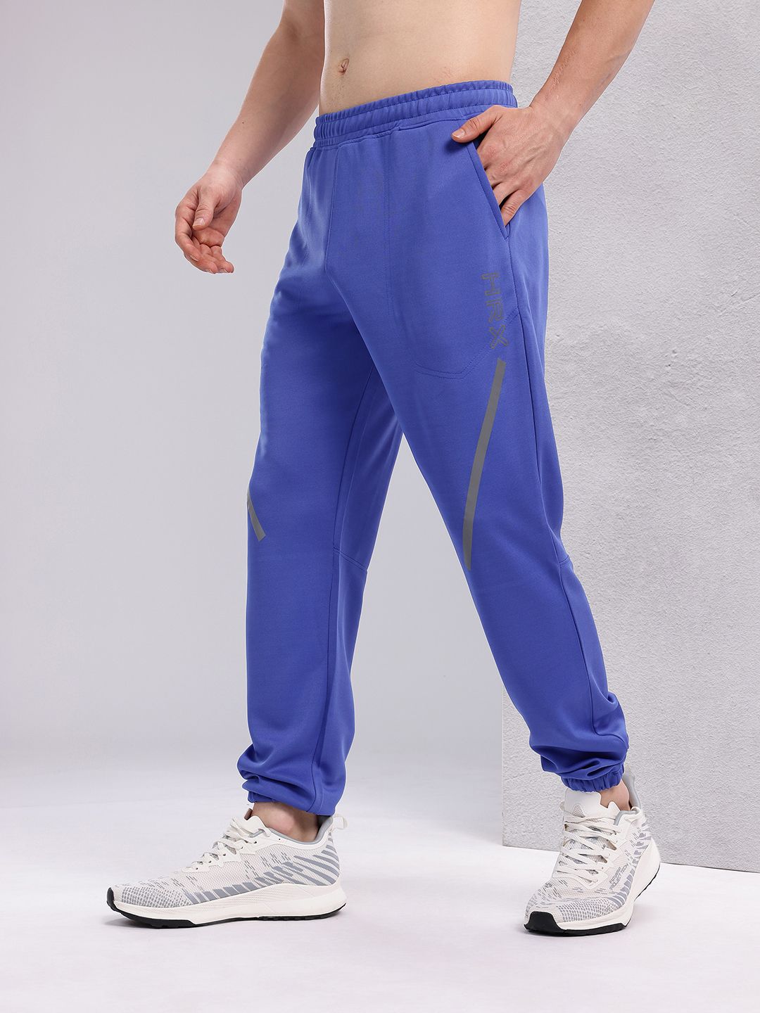 HRX by Hrithik Roshan Men Brand Logo Printed Mid-Rise Rapid-Dry Running Joggers