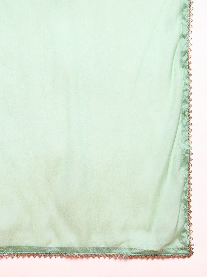 KALINI Women Embroidered Regular Kurta with Trousers & With Dupatta
