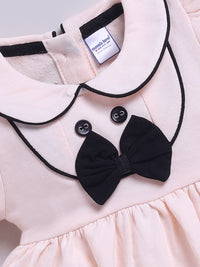 Moms Love Infant Girls Peter Pan Collar Puff Sleeve Fit & Flare Dress
