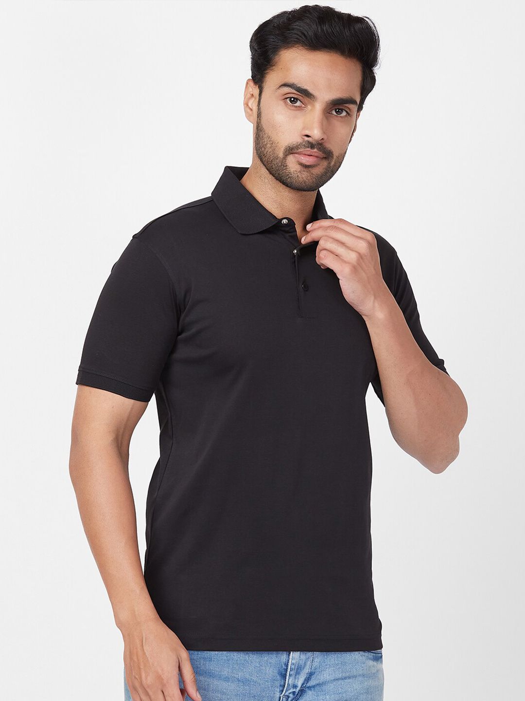 Park Avenue Polo Collar Cotton Slim Fit T-shirt