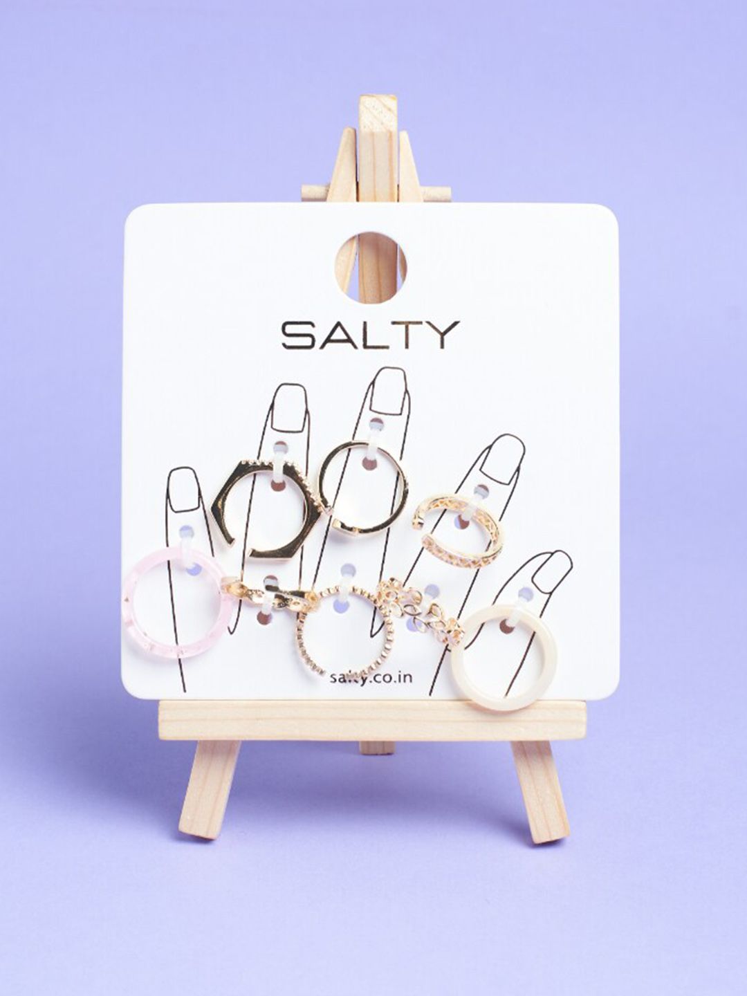 Set masin dari 8 cincin bergaya bandar