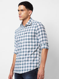 SPYKAR Checked Slim Fit Cotton Casual Shirt