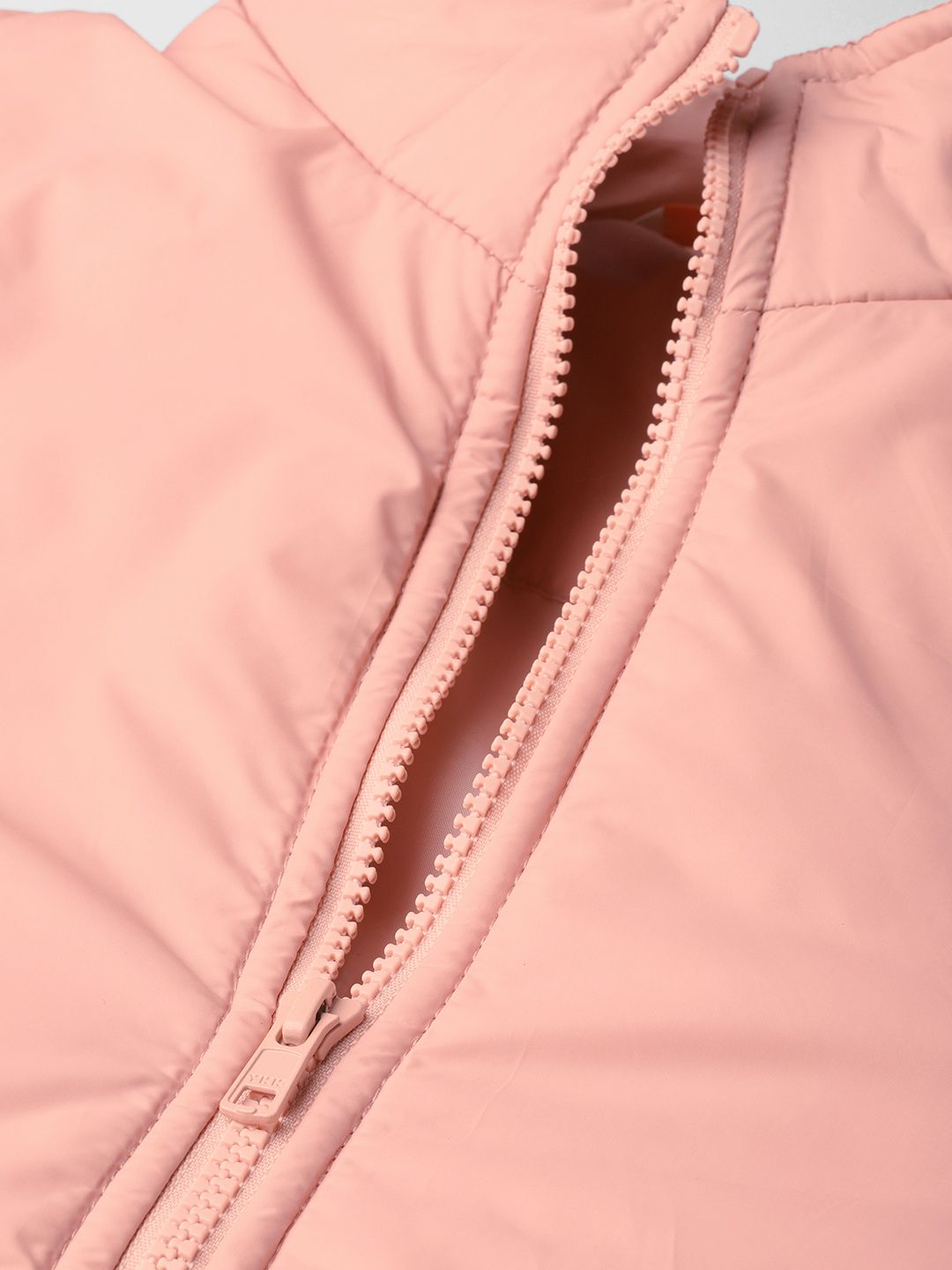 DressBerry Women Pink Solid Padded Jacket