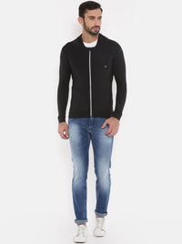 The Indian Garage Co Men Black Solid Sporty Jacket