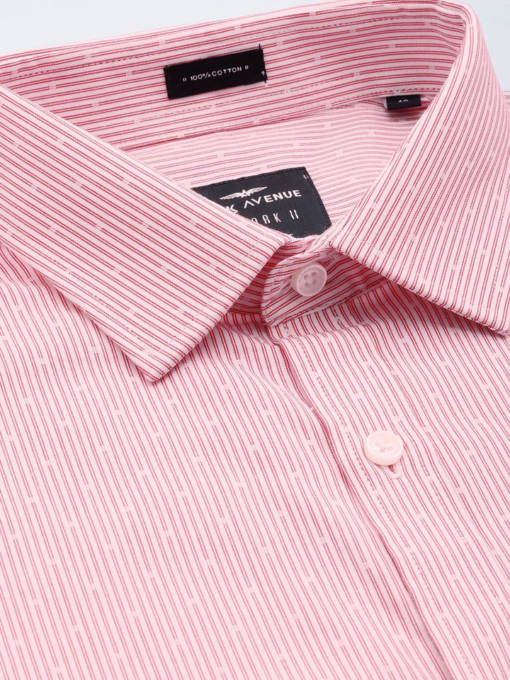 Park Avenue Pure Cotton Slim Fit Striped Formal Shirt