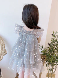 YK Girls Cotton Embellished A-Line Dress