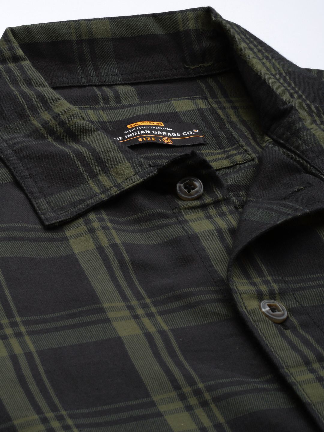The Indian Garage Co Men Checked Pure Cotton Casual Shirt
