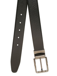 Teakwood Leathers Men Textured Leather Reversible Formal Belt