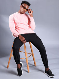 The Indian Garage Co Men Pink Solid Sweatshirt