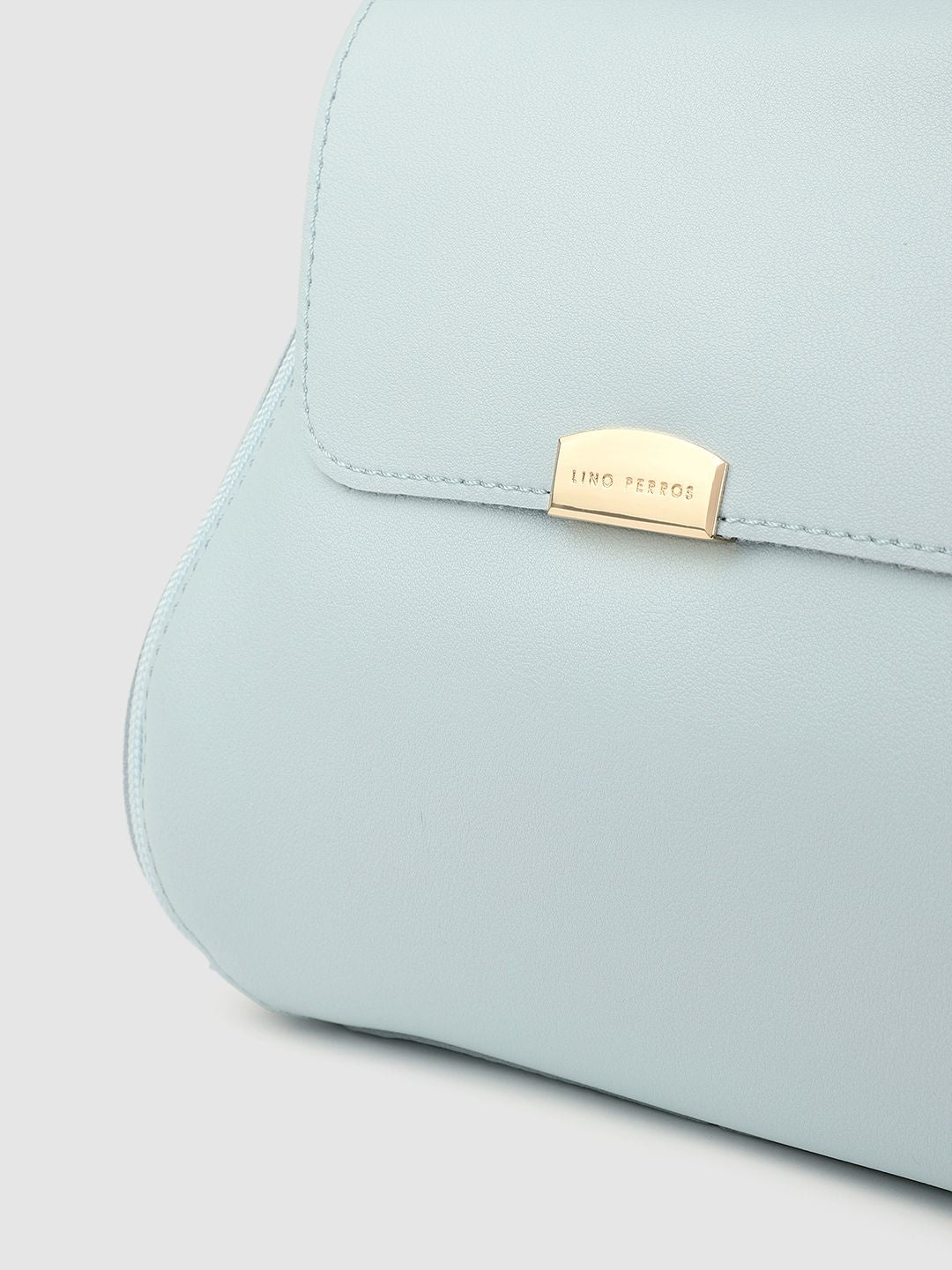 Lino Perros Blue Solid Satchel