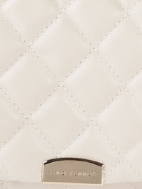 Lino Perros Off White Quilted Shoulder Bag