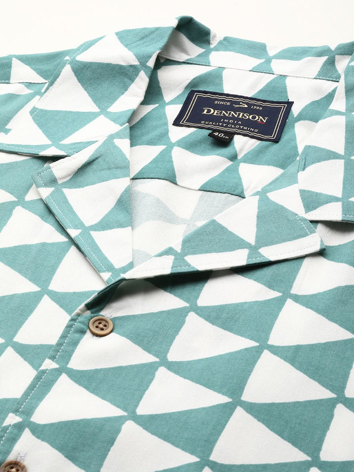 DENNISON  Smart Block Printed Casual Shirt