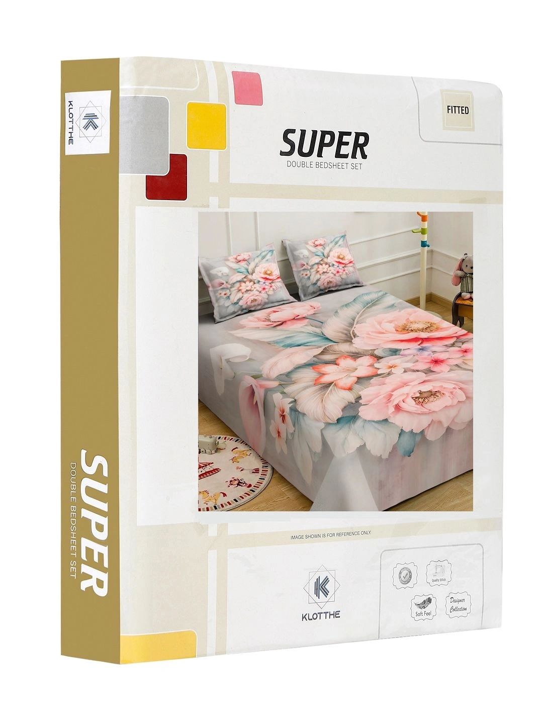 Moda Rapido X KLOTTHE Multicoloured Floral 400 TC Bedsheet with 2 Pillow Covers