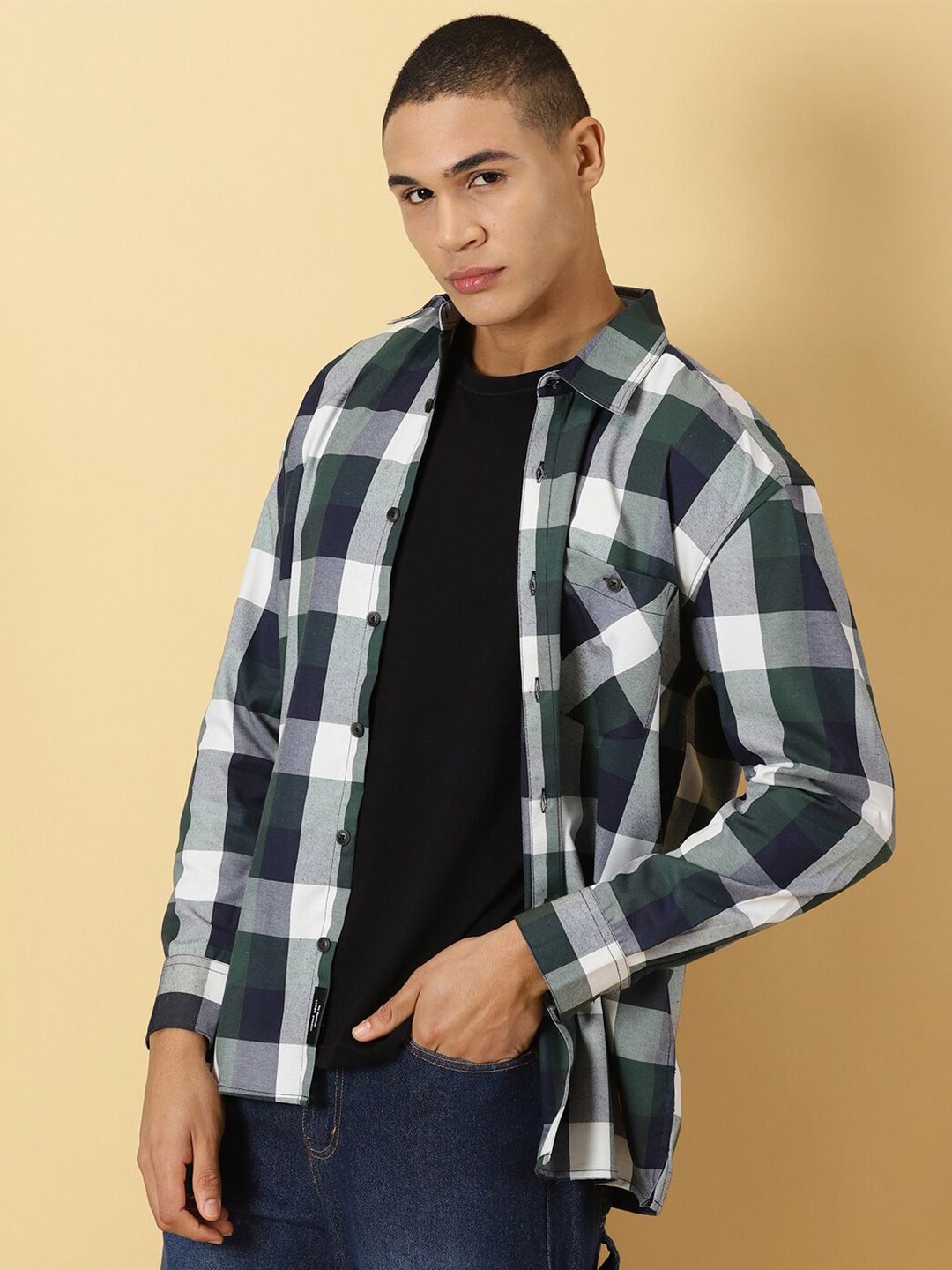 Thomas Scott Classic Tartan Checks Opaque Checked Cotton Casual Shirt