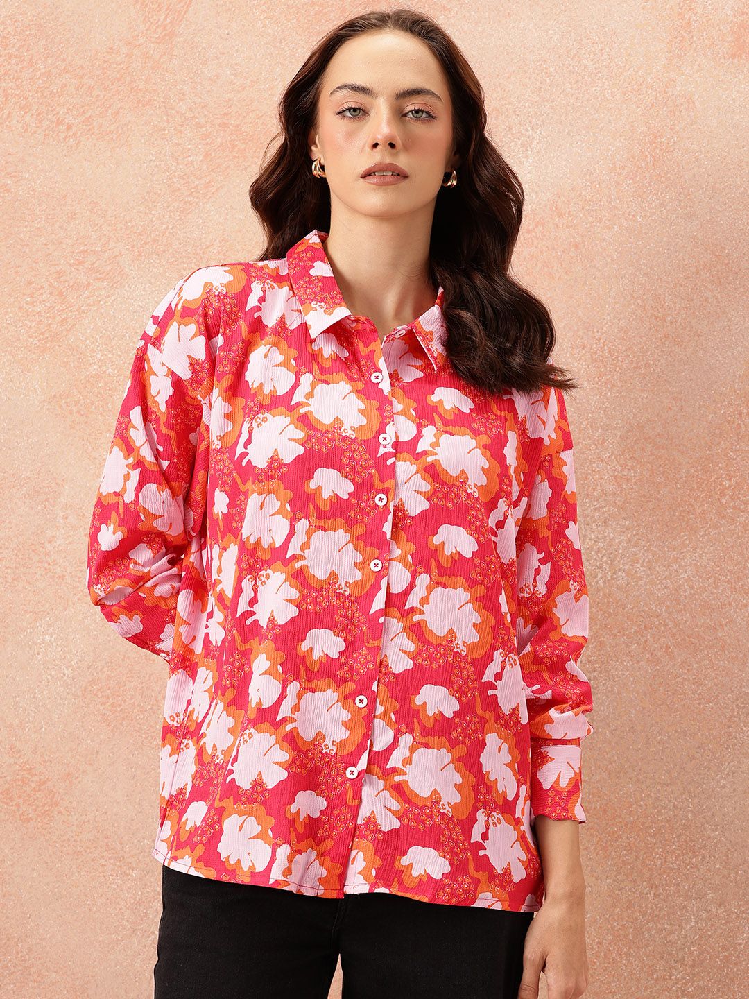 all about you Women Floral Printed Casual Shirt