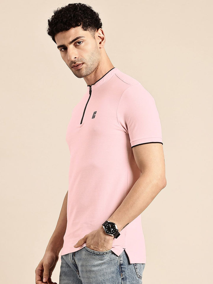 Being Human Mock Collar Pure Cotton T-shirt