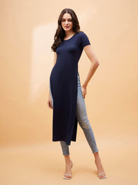 SASSAFRAS BASICS Knitted Longline Top