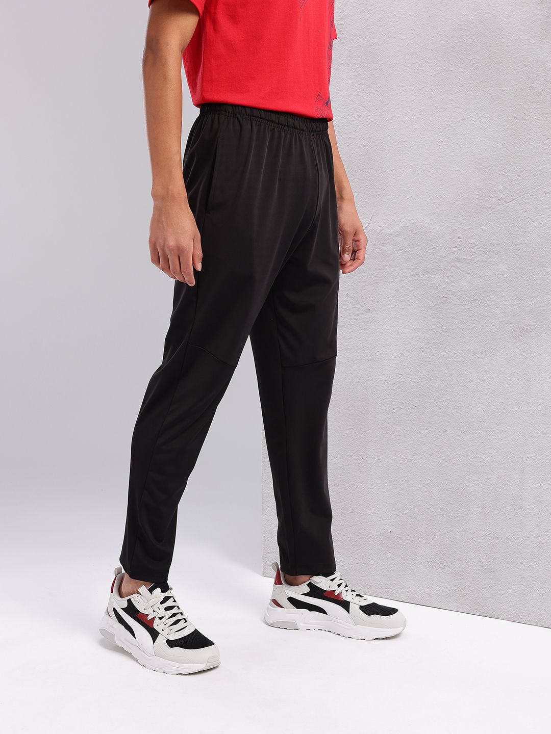 HRX by Hrithik Roshan Men Typography Printed Mid-Rise Lifestyle Track Pants
