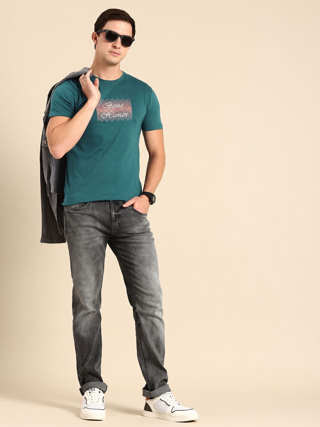 Being Human Pure Cotton Brand Logo Printed T-shirt