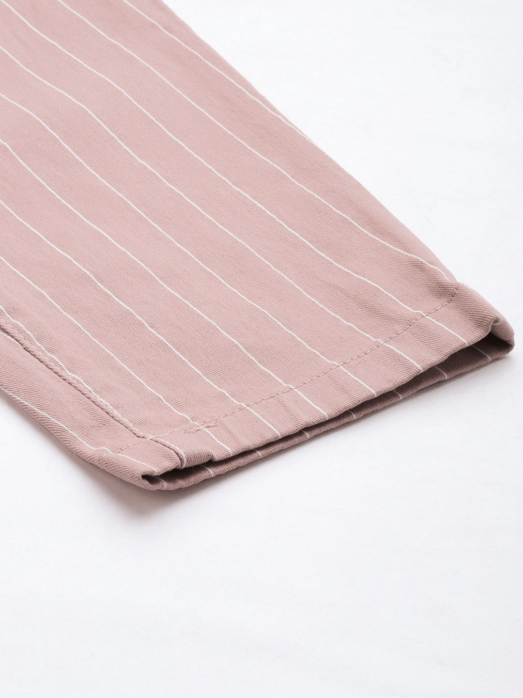 The Indian Garage Co Men Striped Slim Fit Chinos