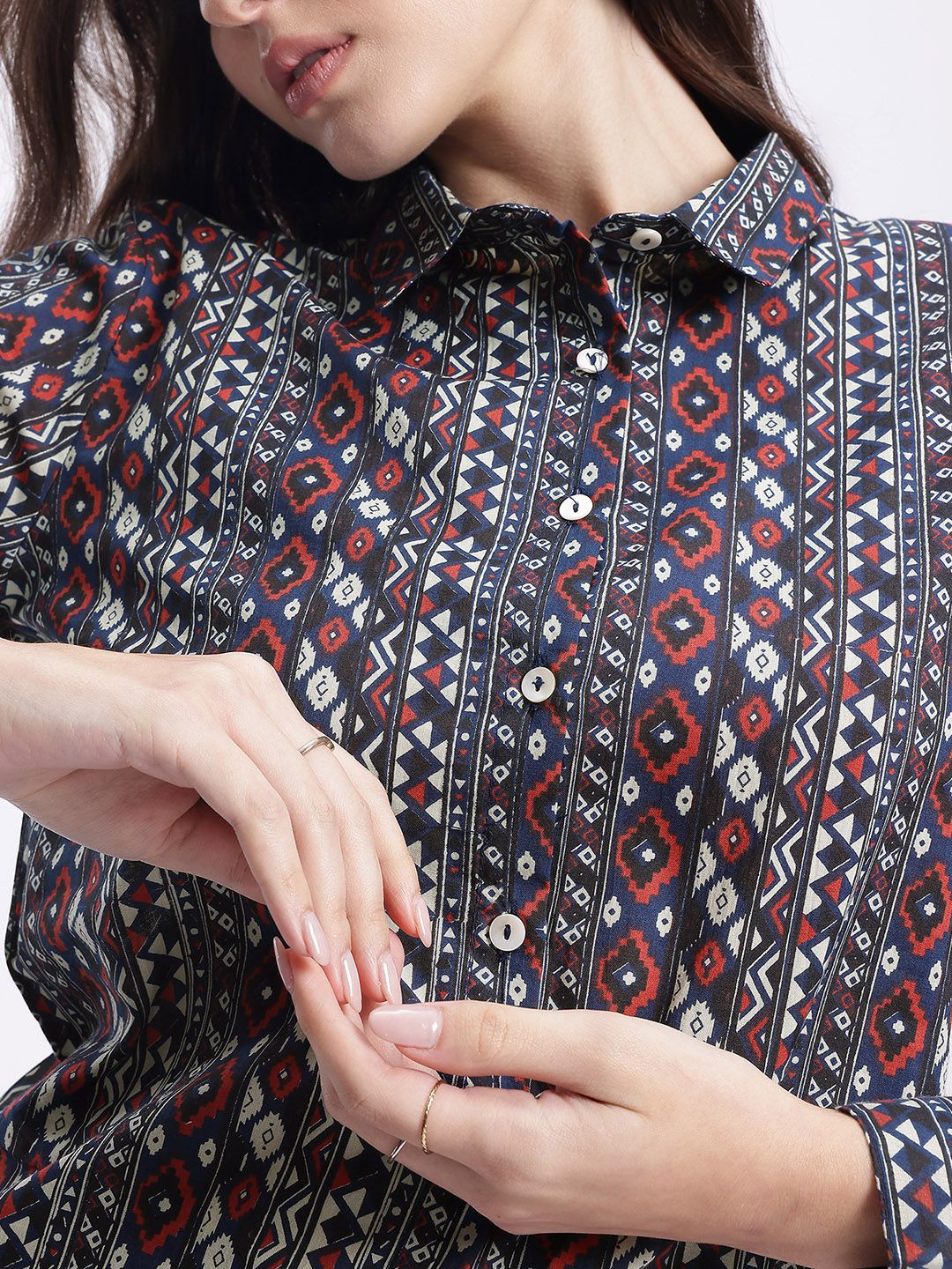 DressBerry Minimalist Muse Ethnic Motifs Print Co-Ords