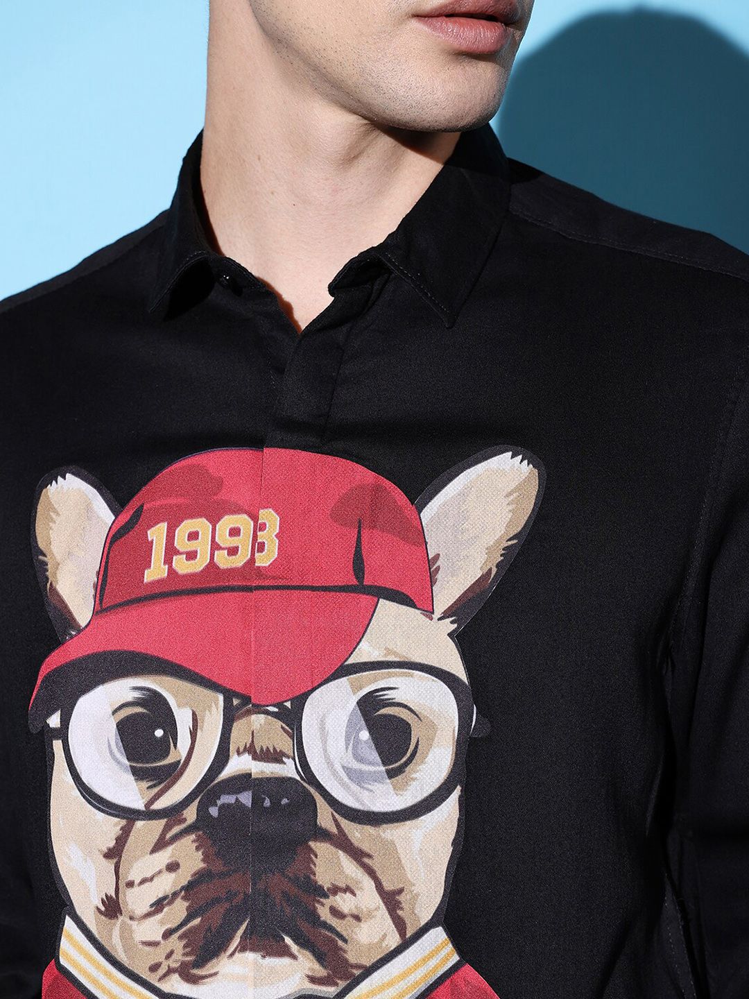 The Indian Garage Co Slim Fit Graphic Opaque Printed Cotton Party Shirt