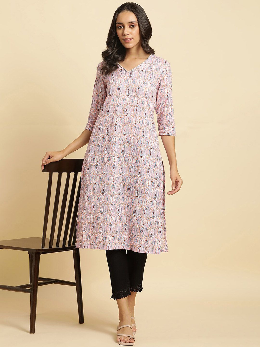 W Women Regular Fit Mid-Rise Cotton Regular Trousers
