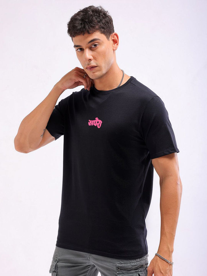The Indian Garage Co Men Graphic Printed Round Neck Slim Fit T-shirt