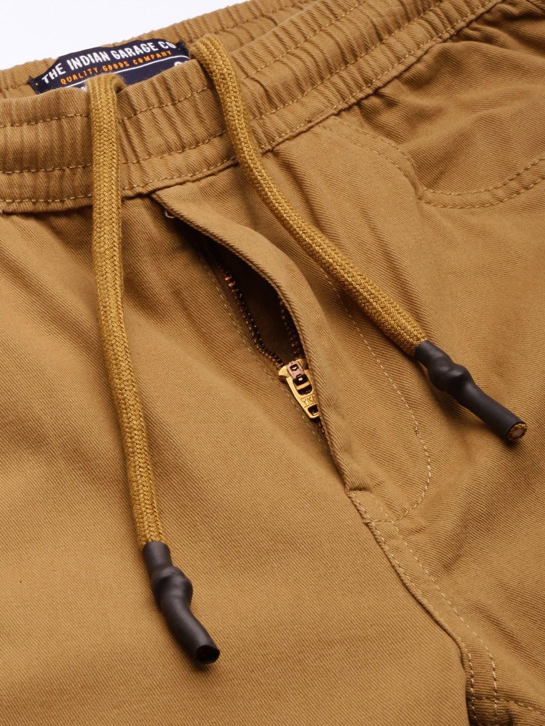 The Indian Garage Co Men Khaki Joggers Trousers