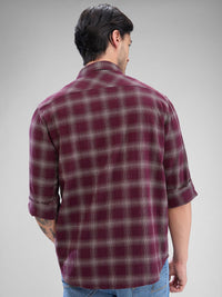 SPYKAR Men Slim Fit Tartan Checks Opaque Checked Casual Shirt