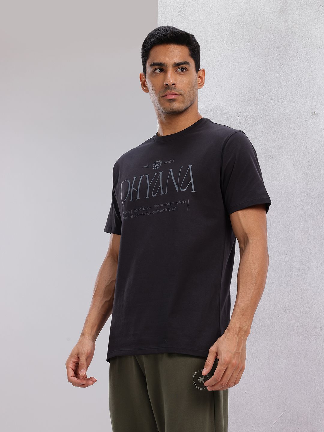 HRX by Hrithik Roshan Printed Pure Cotton Yoga T-shirt
