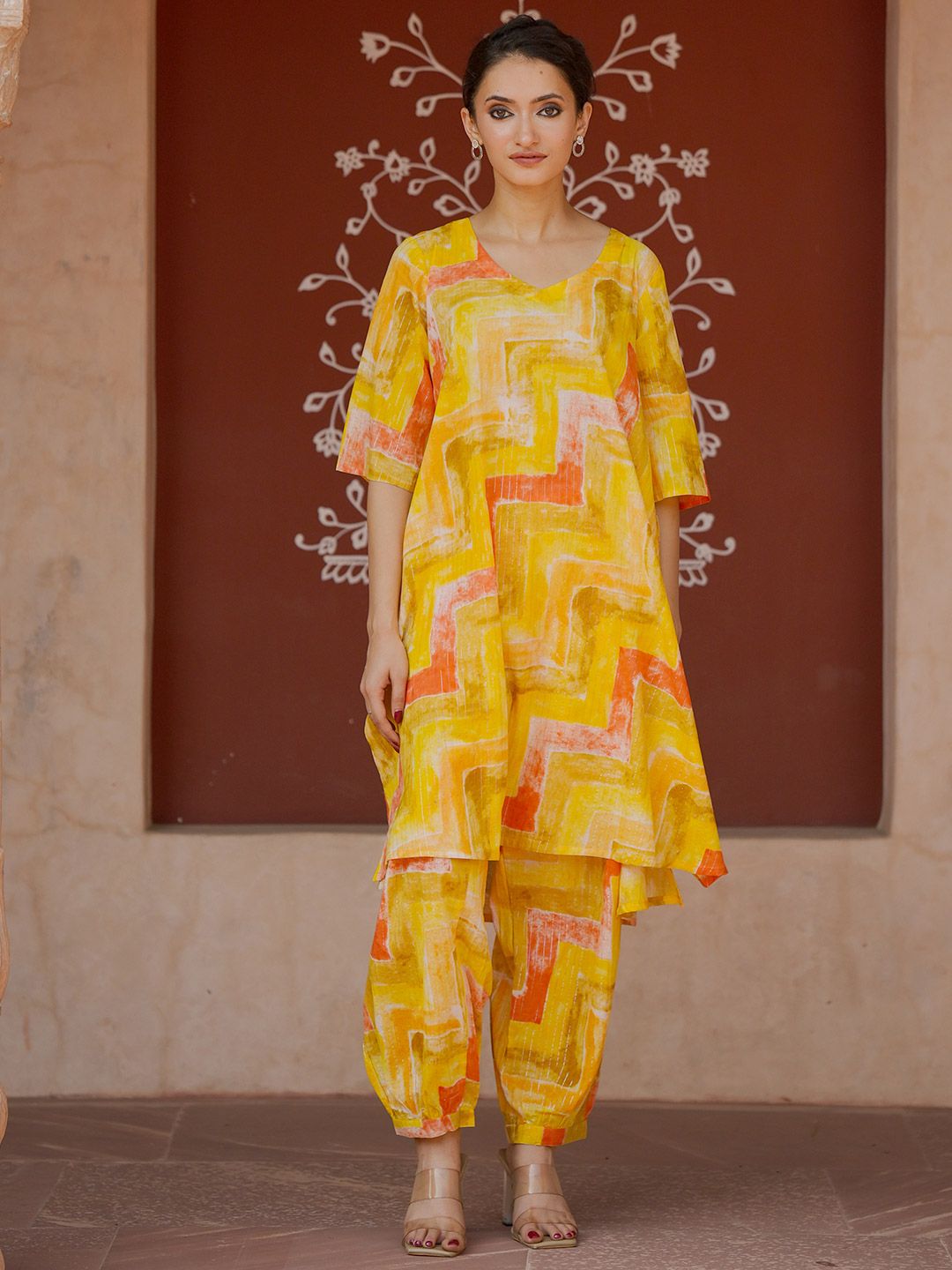 Libas Printed Pure Cotton Kurta with Salwar