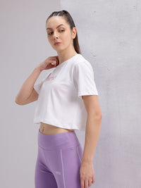 HRX by Hrithik Roshan Brand Logo Printed Crop T-shirt