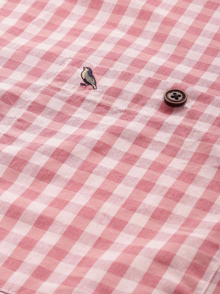 Mr Bowerbird Pure Cotton Tailored Fit Gingham Checked Casual Shirt