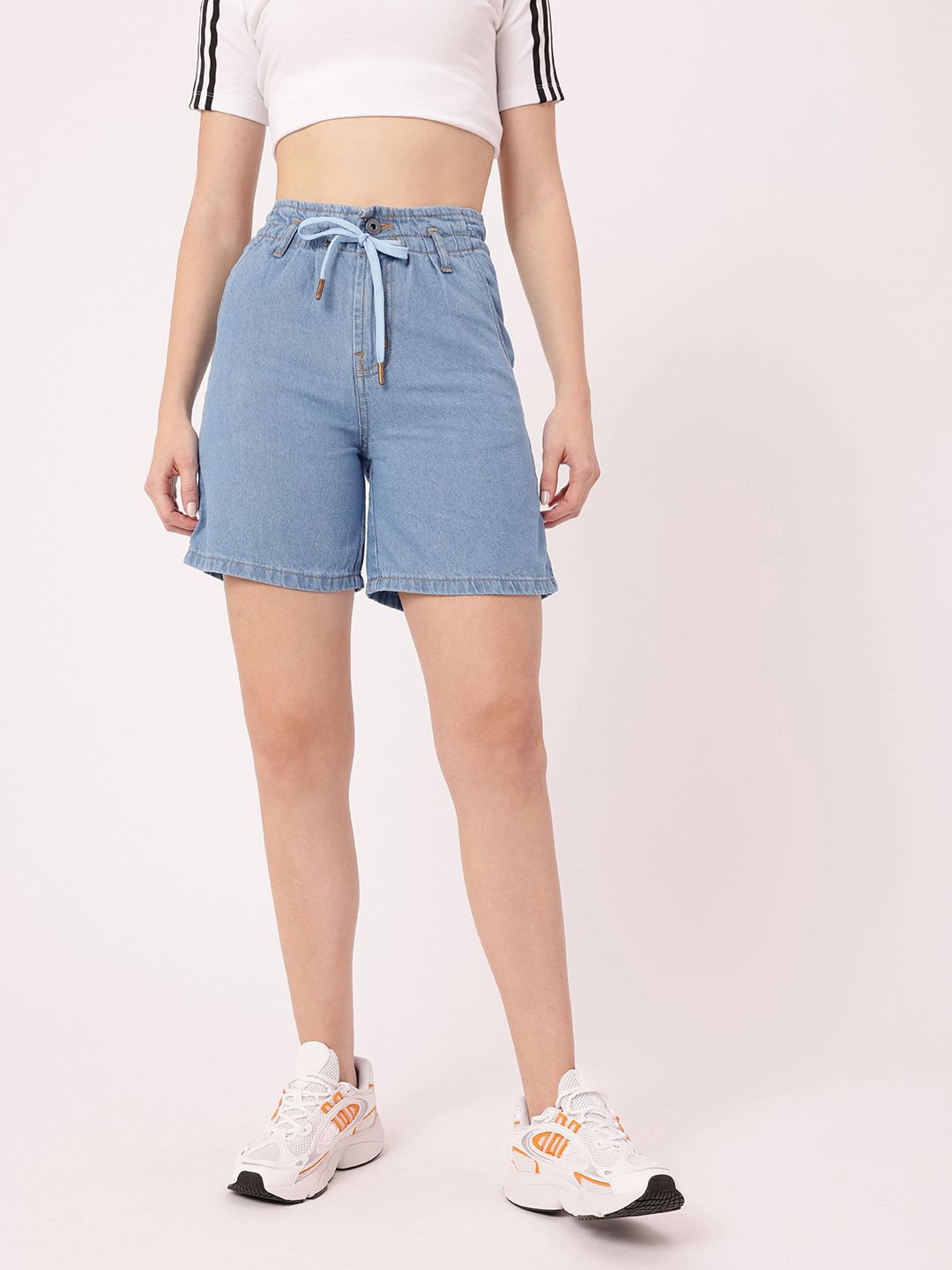 DressBerry Women Soft Edge Denim Above Knee Shorts