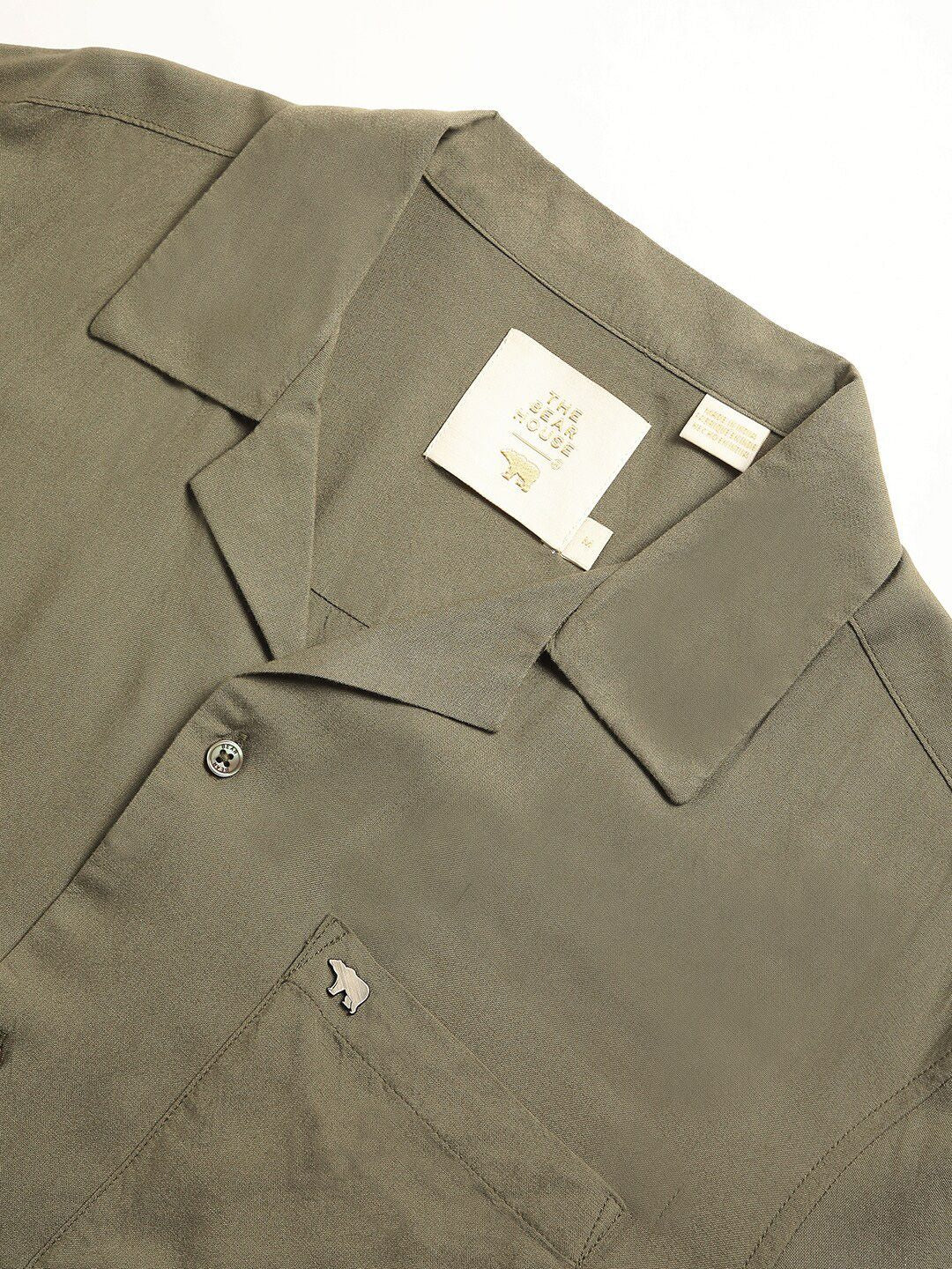 THE BEAR HOUSE Solid Casual Shirt