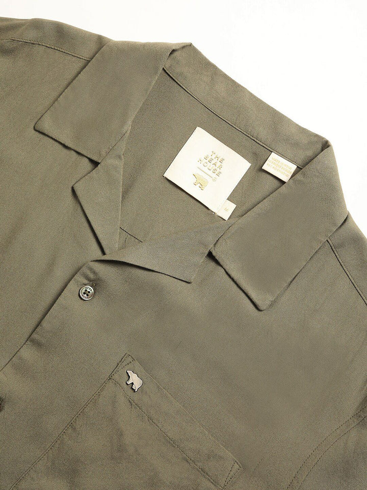 THE BEAR HOUSE Solid Casual Shirt
