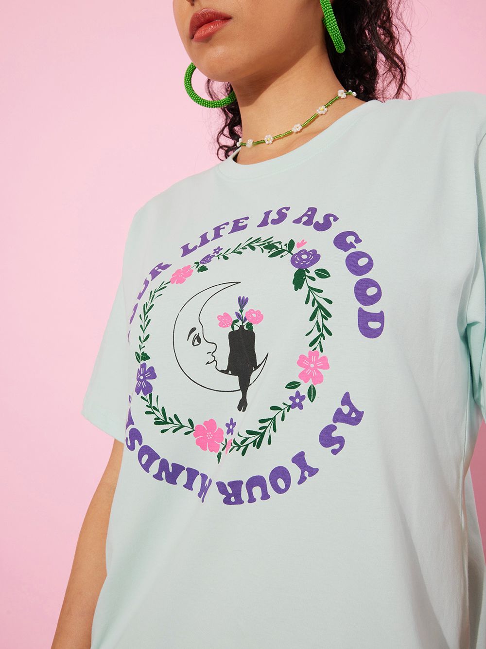 DILLINGER Women Graphic Printed Oversized T-shirt