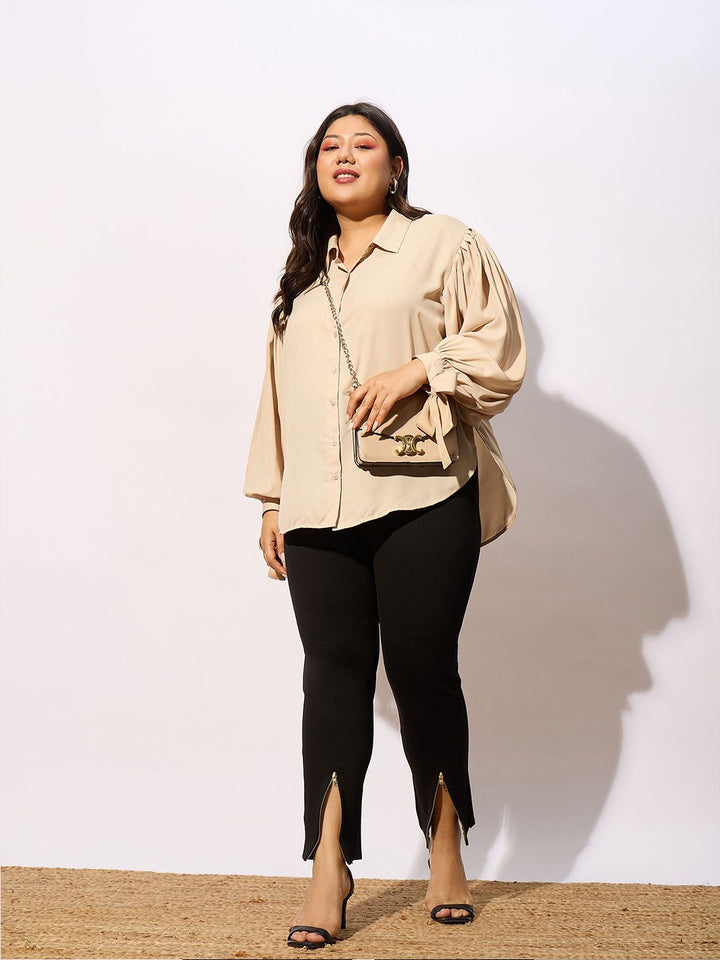 SASSAFRAS Curve Plus Size Oversized Casual Shirt