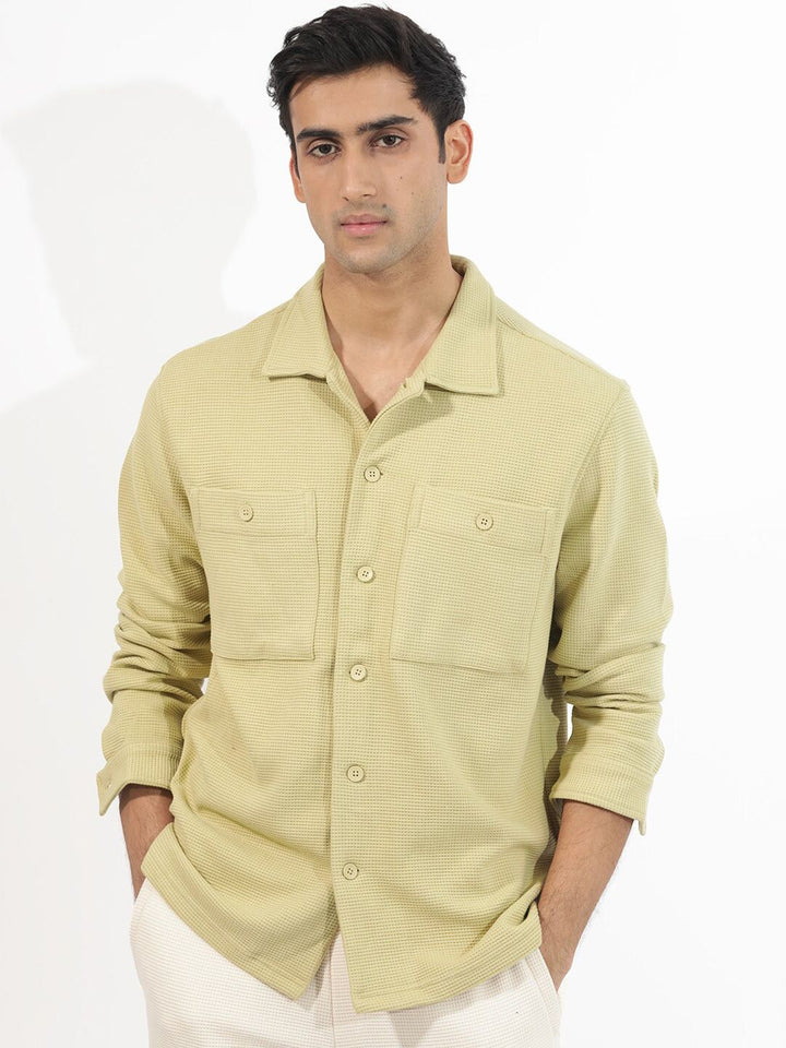RARE RABBIT Men Elric Tailored Fit Textured Spread Collar Jacket