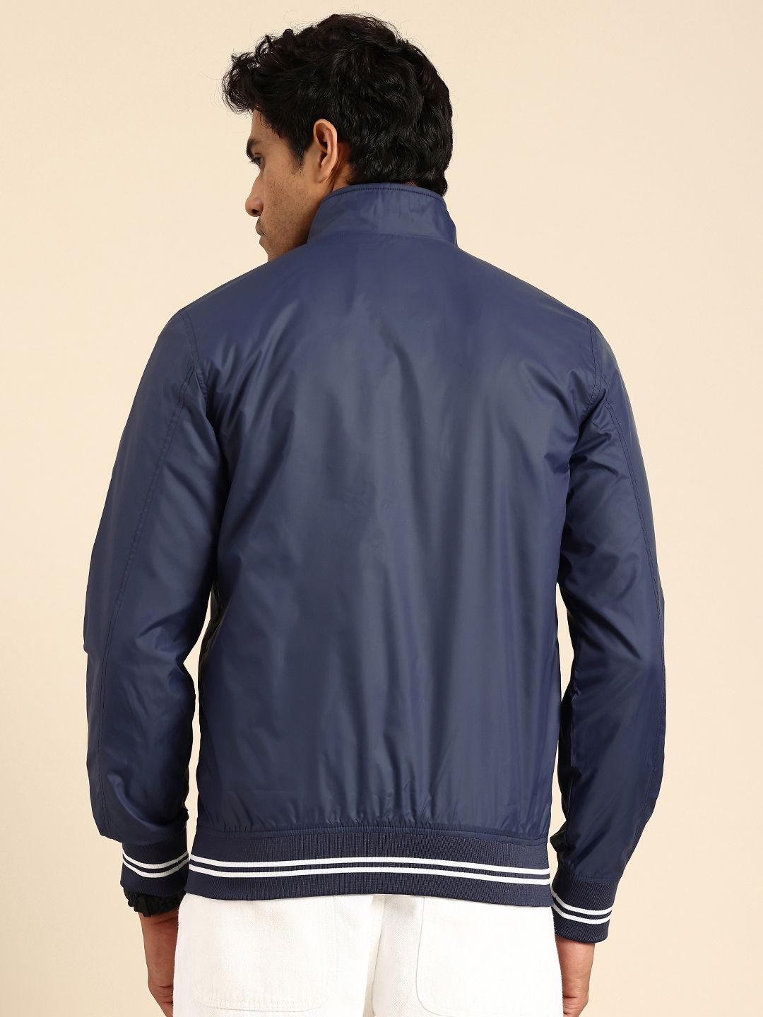 Being Human Mock Collar Varsity Jacket