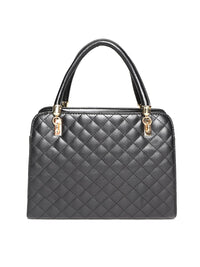 Lino Perros Black Quilted Solid Handheld Bag