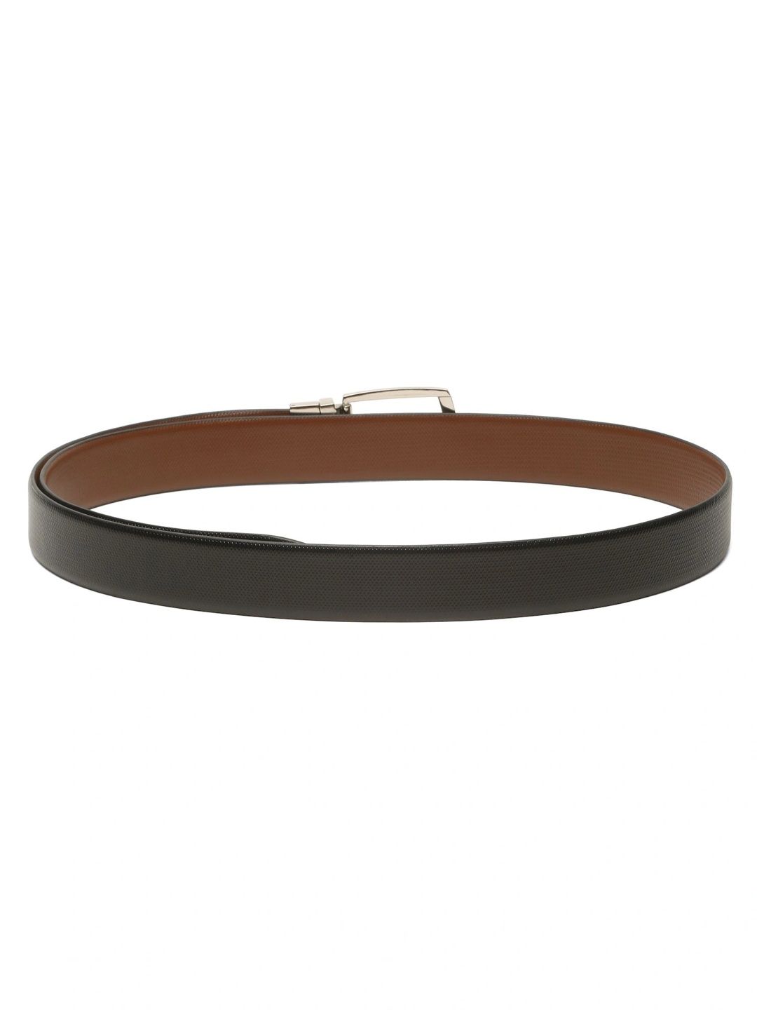 Teakwood Leathers Men Textured Leather Reversible Formal Belt