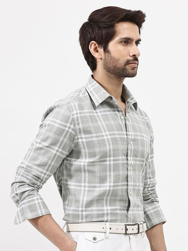 RARE RABBIT Men Milton Regular Fit Tartan Checked Shirt