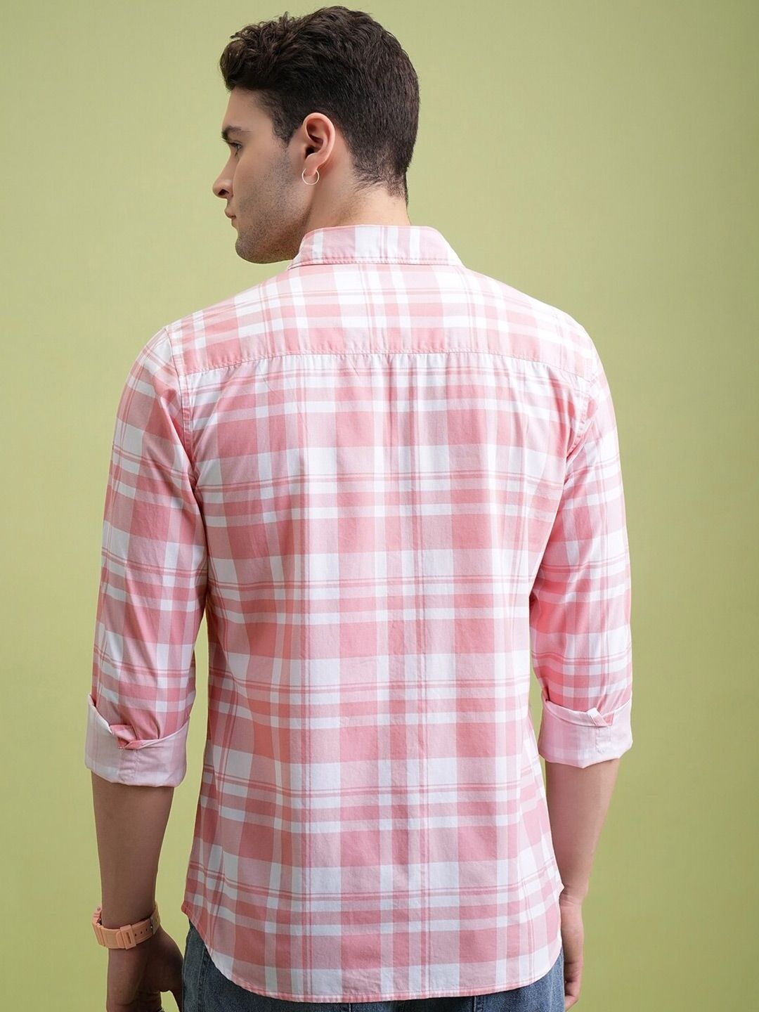Highlander Men Checked Slim Fit Shirt
