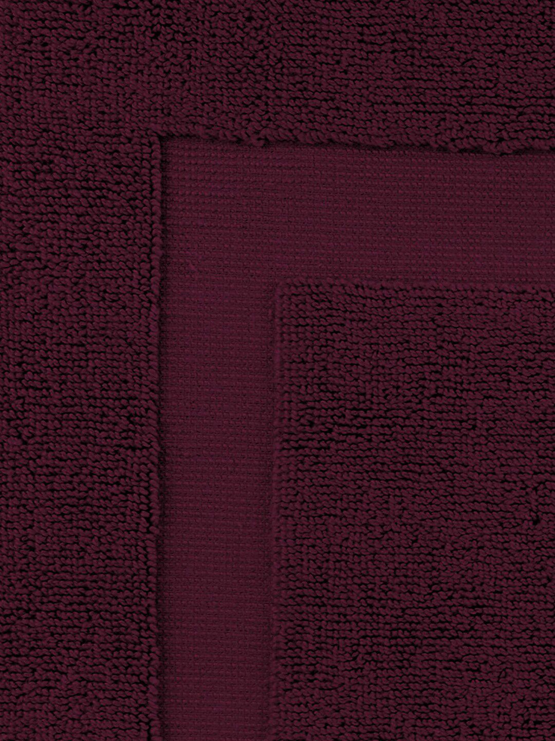 MYTRIDENT Burgundy Set of 2 Super Absorbent 800 GSM Cotton Bath Mat