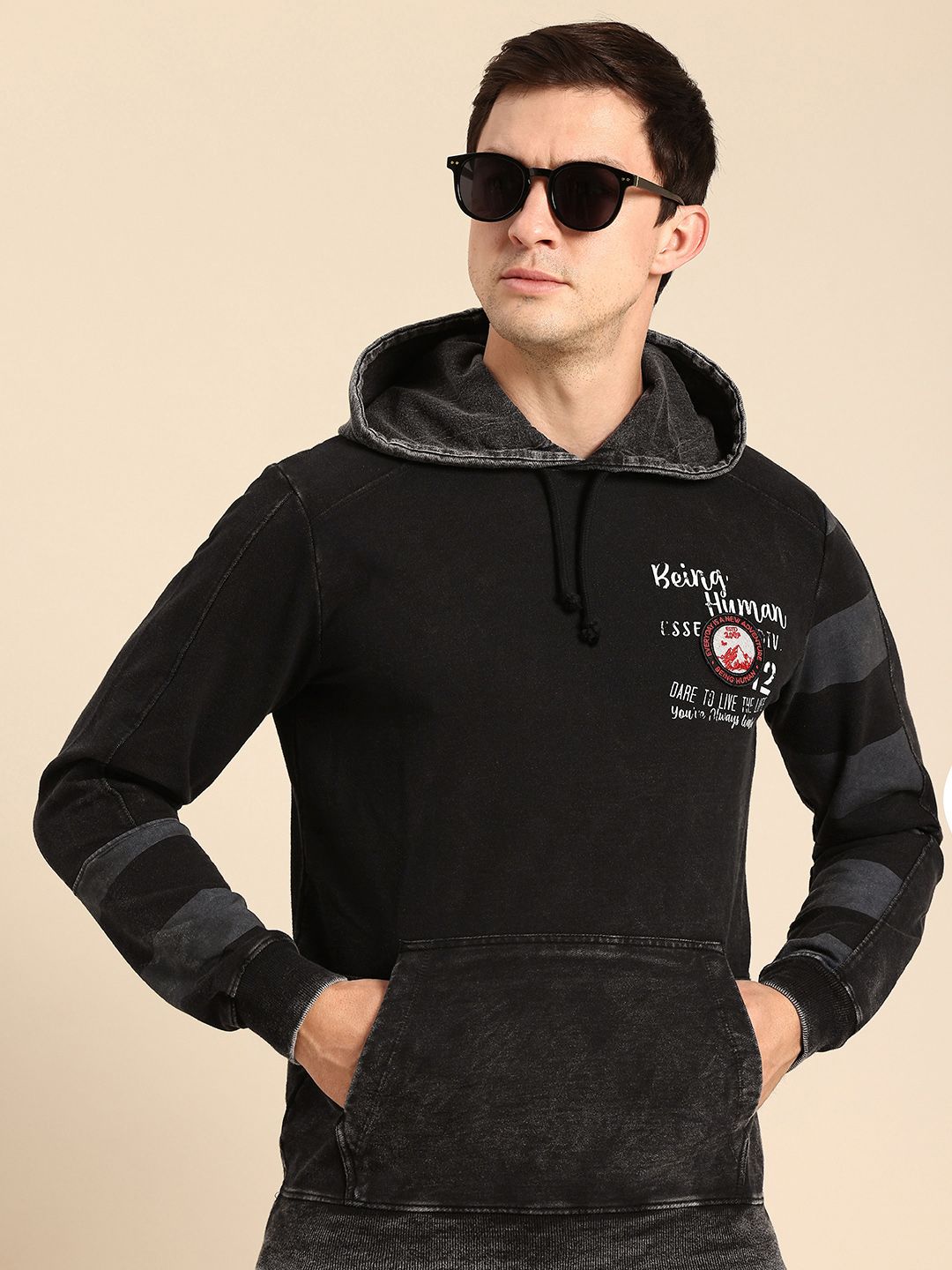 Being Human Hooded Printed Sweatshirt