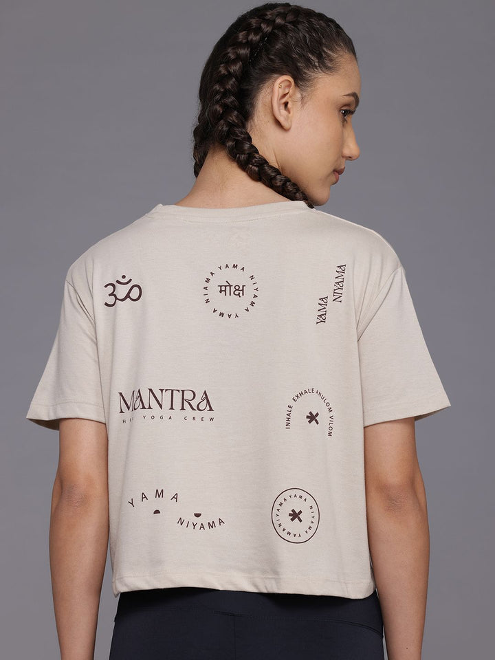 HRX by Hrithik Roshan Printed Crop Yoga T-shirt